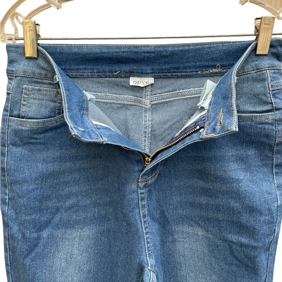 No Brand Lightweight Blue Denim Bootcut High Waist 5 Pocket Jeans Petite Length - Picture 5 of 9